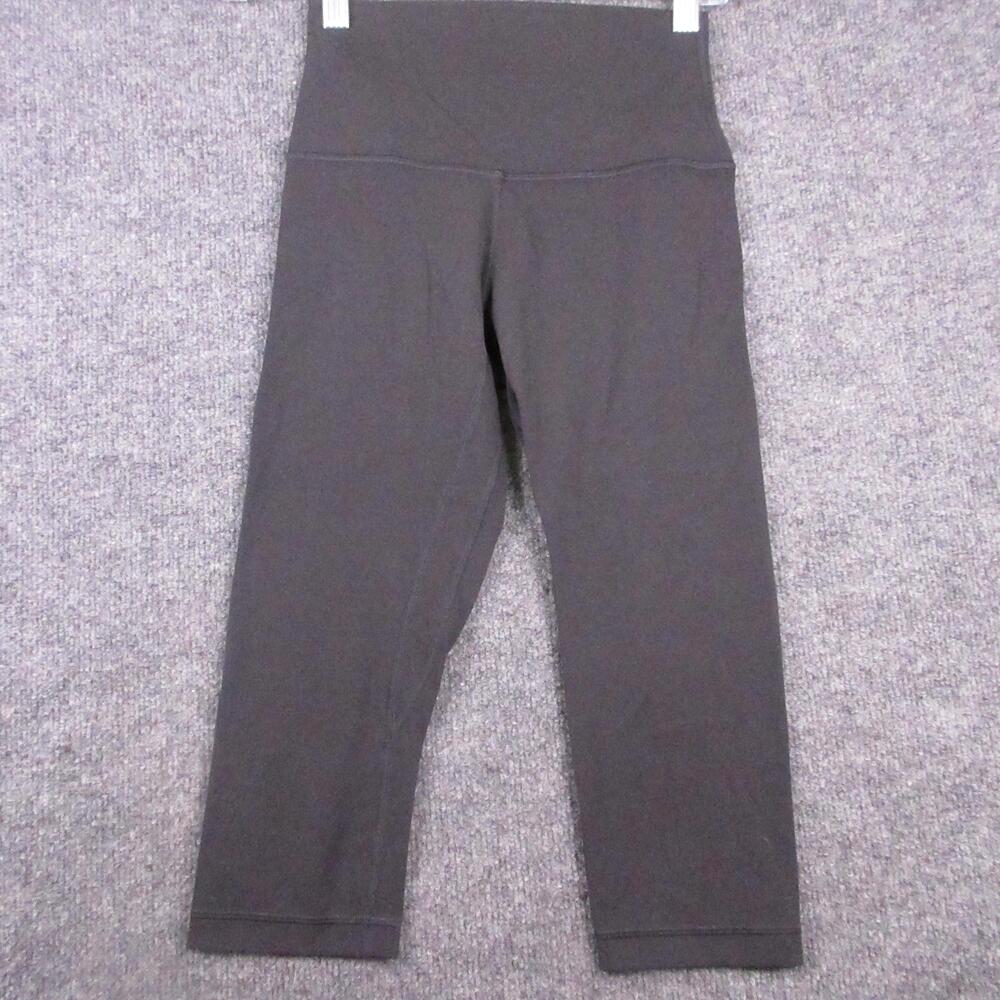Lululemon Leggings Womens 4 Black High Rise Capri Cropped Yoga Athletic Pants
